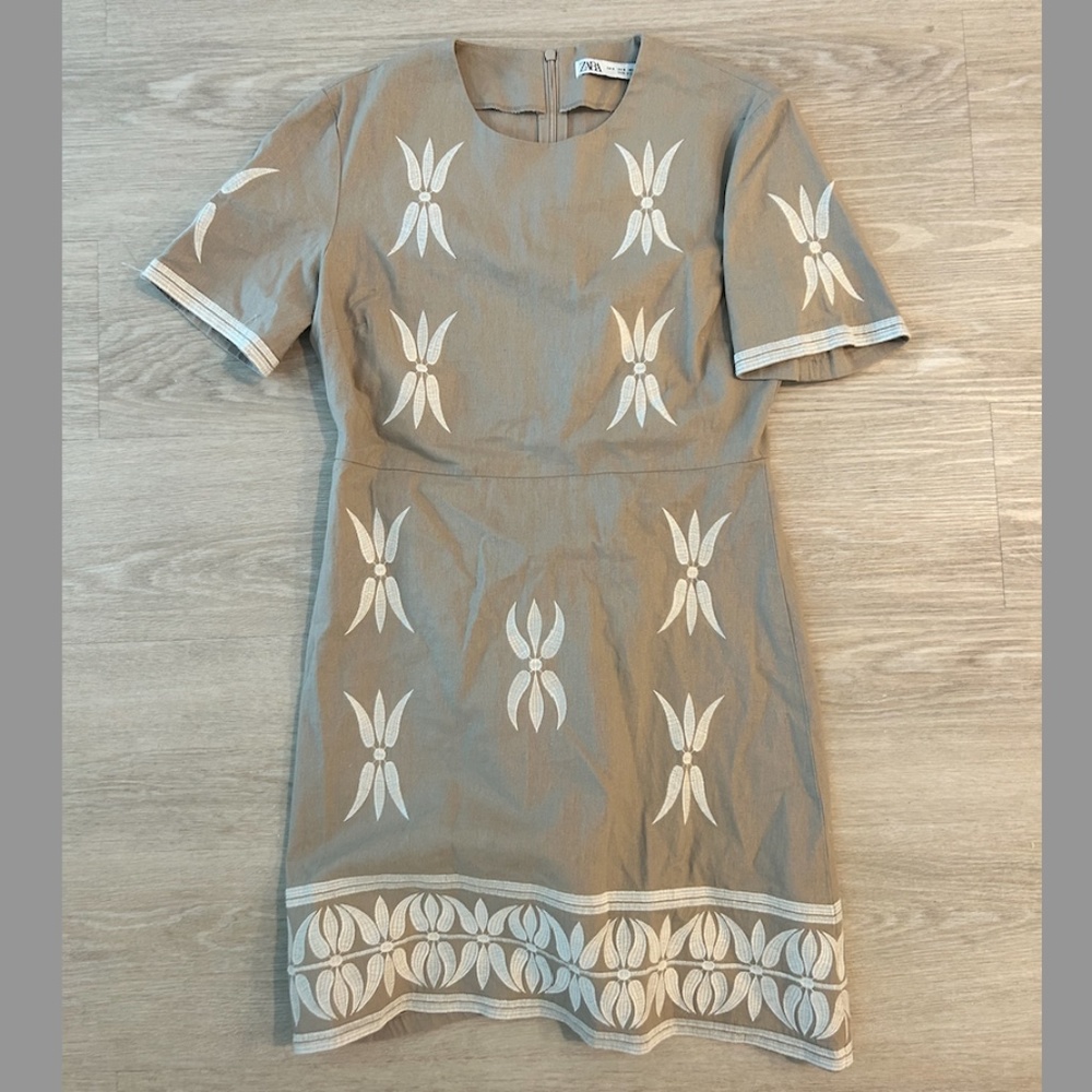Zara linen mini dress